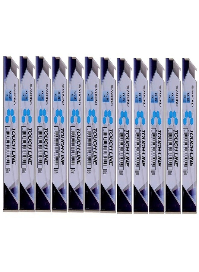 MICRO JEDO MECHANICAL PENCIL LEADS (0.3MM-B, PACK OF 12) - Image 1