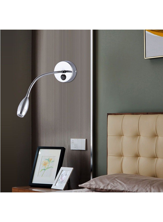 Gooseneck hose LED wall lamp reading light, suitable for hotel bedroom bedside table reading light hose spotlight - Image 4