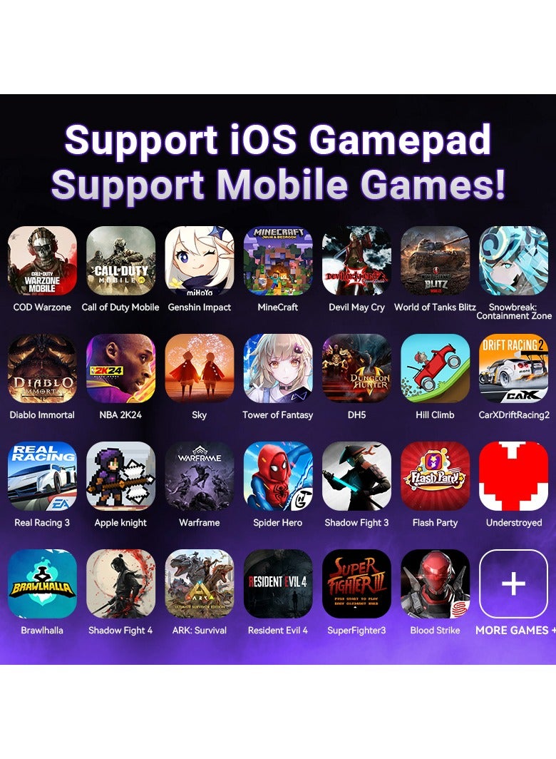 M9 5 in 1 mobile gaming keyboard and mouse combo pack for Android iOS most of the games, no APP mapping plug and play, wired and bluetooth dual mode, also support office mode