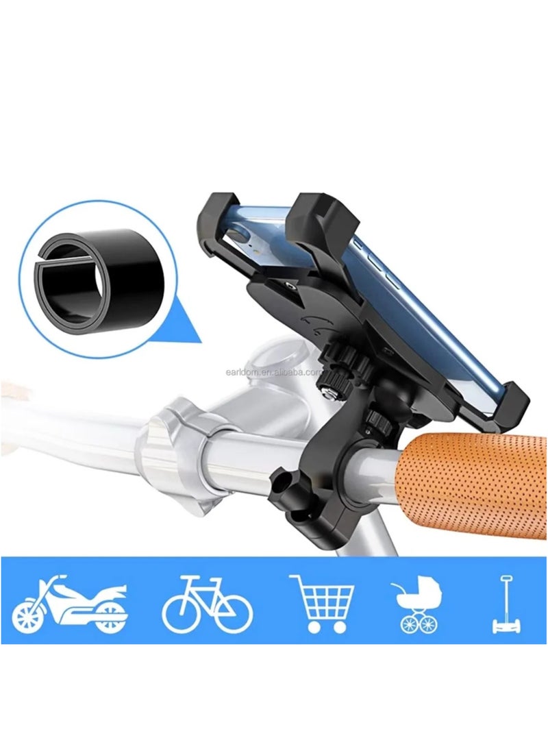 Earldom Universal 360° Rotating Shock-Absorbing Motorcycle & Bicycle Phone Holder – Adjustable Mount for iPhone, Samsung, Huawei, Xiaomi & More | Black  - Image 5