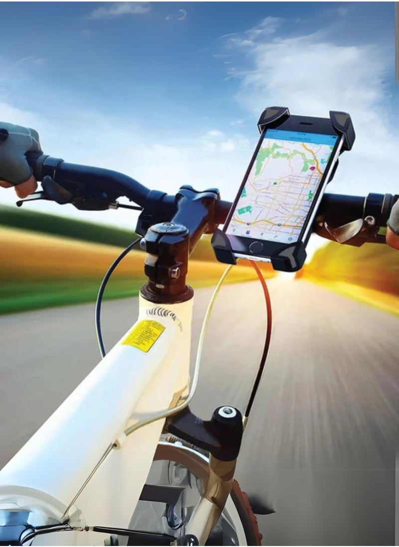 Earldom Universal 360° Rotating Shock-Absorbing Motorcycle & Bicycle Phone Holder – Adjustable Mount for iPhone, Samsung, Huawei, Xiaomi & More | Black  - Image 2