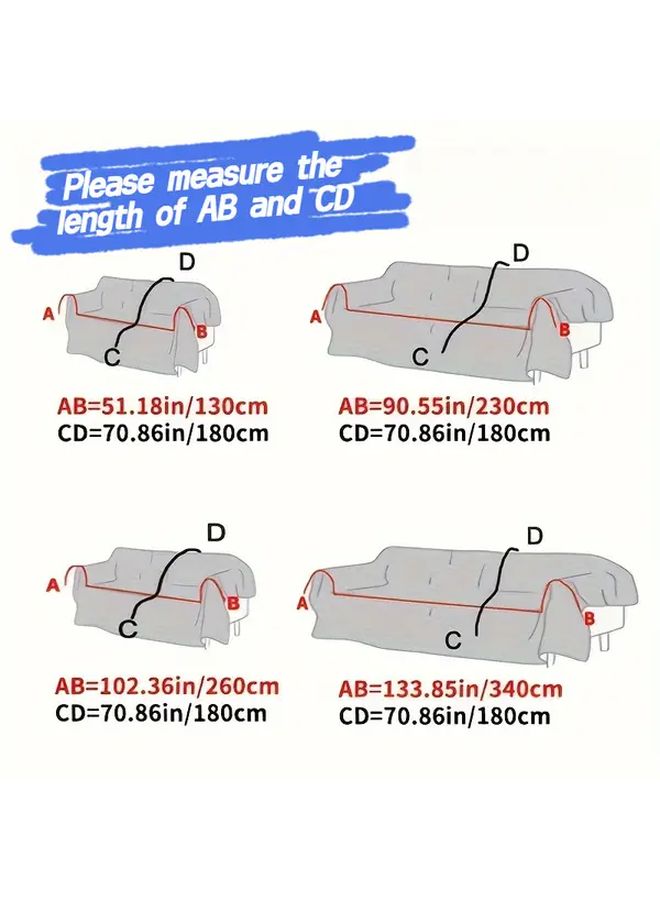 Vintage Christmas Plaid Sofa Cover Red And Green Grid 70.87x133.86 Inch Non Slip Holiday Decorative Blanket For Home Use - Image 3