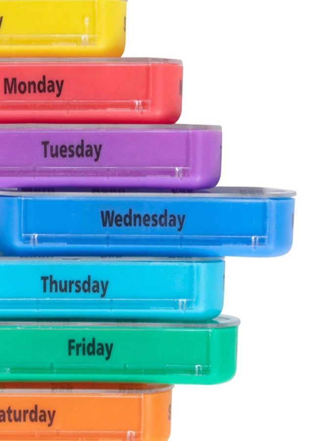 Artibetter Weekly Pill Organizer 7 Day 4 Times a Day Pill Cases for Pills Fish Oil with Leather Storage Bag - Image 2