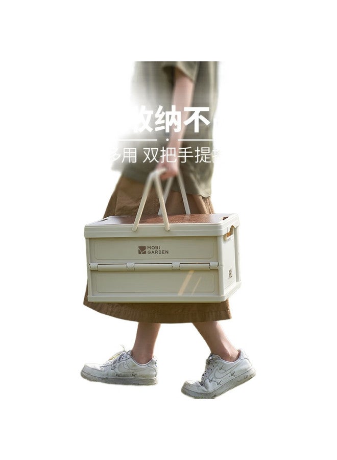 MOBIGARDEN Storage Box, Outdoor Camping Car Foldable Portable Storage Container, Rui 30L, Nx23685005, Moonlight White - Image 3