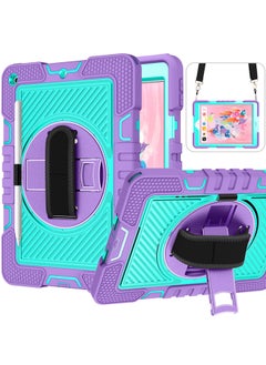 Digital Computer/tablet Protective Case Anti-dust Waterproof Shockproof Cover For Ipad 10.2 Inch 2019 Model-Color:Purple + Turquoise-Applicable Model:TAB S7 T870/T875/TAB S8 T800/T806