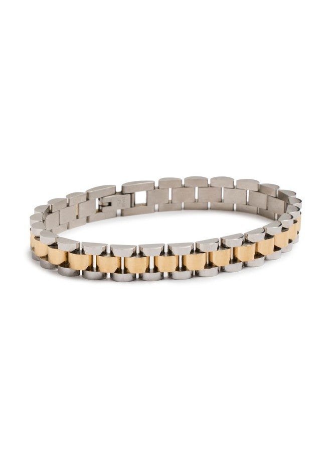 LUV AJ Women's Two-Toned Timepiece Bracelet, Gold/Silver, One Size - Image 1