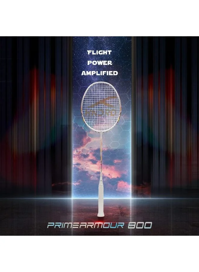 Hundred  Hundred Primearmour 800 Carbon Fibre Unstrung Badminton Racket with Full Racket Cover for Intermediate Players  | Best Price UAE