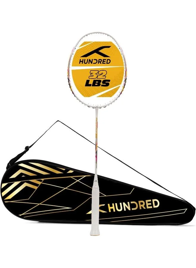 Hundred  Hundred Primearmour 800 Carbon Fibre Unstrung Badminton Racket with Full Racket Cover for Intermediate Players  | Best Price UAE
