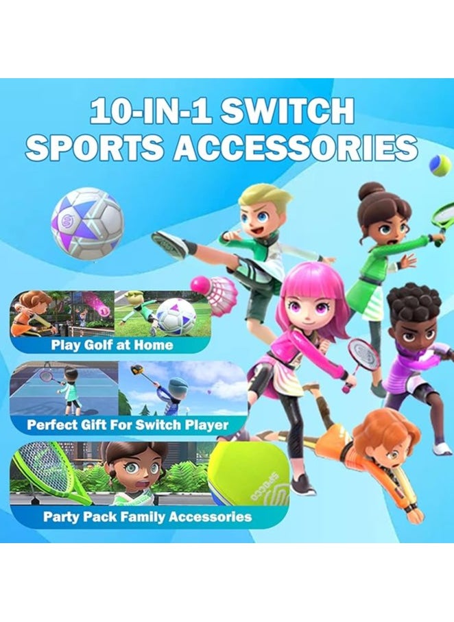 iplay Sports Accessories Bundle for Nintendo Switch Games, 10-in-1 Family Party Pack Game Accessories Set Kit for Switch OLED  - Image 2
