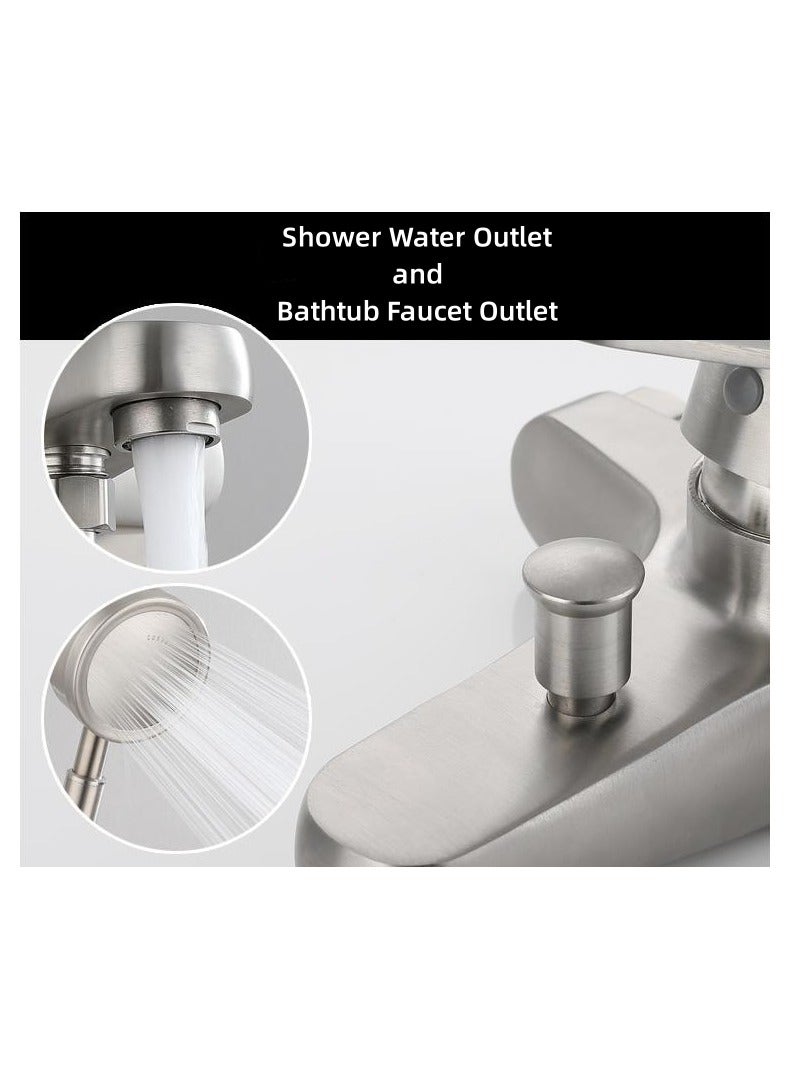 Bathroom Faucet Shower Set 304 Stainless Steel Brushed Surface Treatment - Image 3