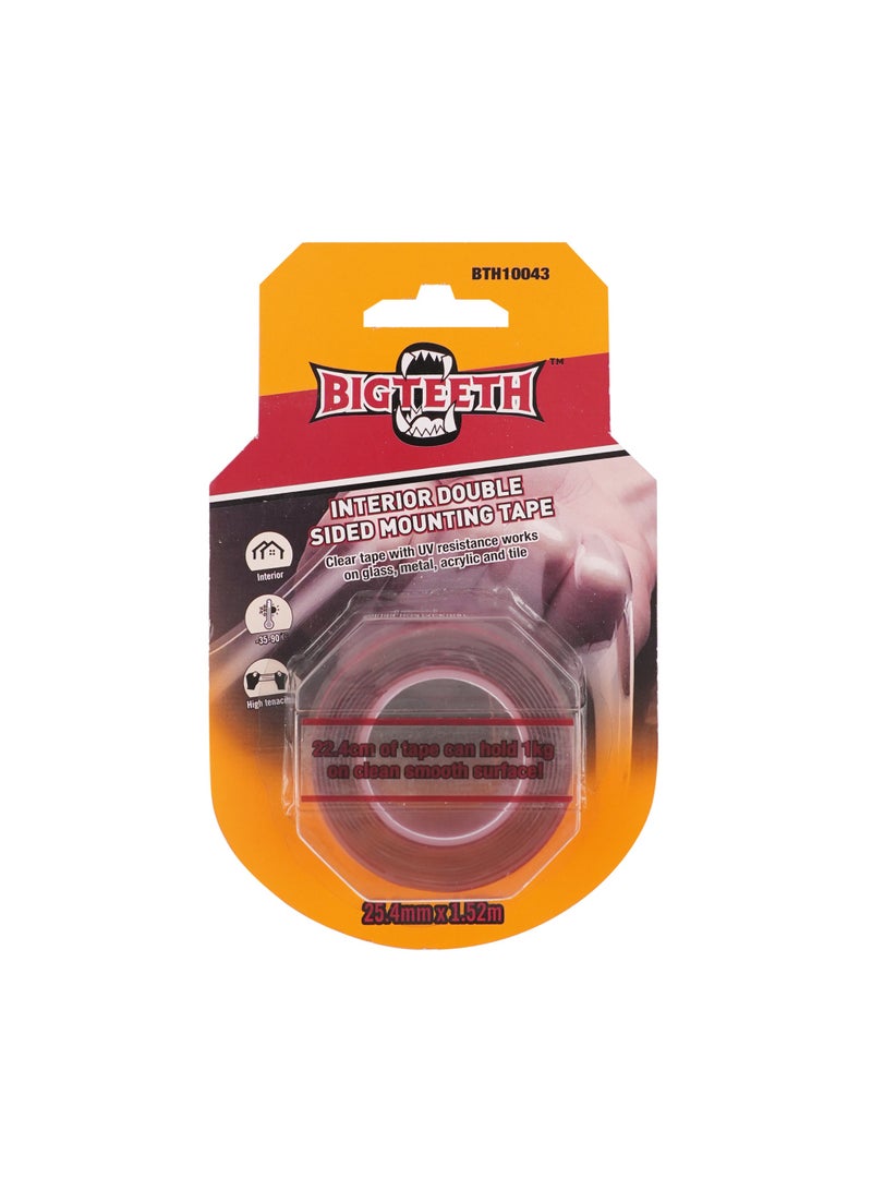 Interior Double Sided Mounting Tape  25.4mm x 1.52m