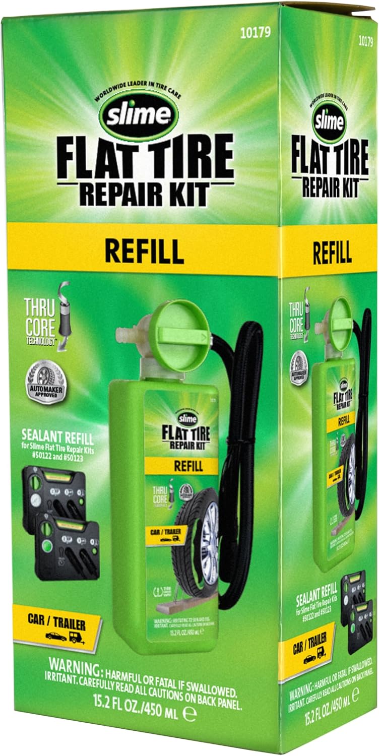 Slime 10179 Flat Tire Repair Kit Sealant Refill Cartridge, 22oz - Image 2