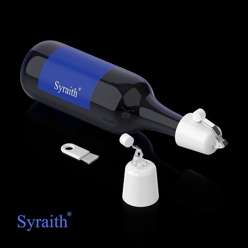 Syraith Bottle Stopper, Rubber Stopper, 2 Pack Reusable Cork Stoppers, Create Seals To Keep Flavoring and Beverages Fresh, Simple, Effortless, Kitchen, Party, Camping Small Tools with Cleaning Brush - Image 5
