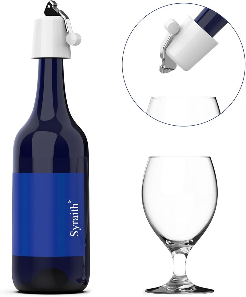 Syraith Bottle Stopper, Rubber Stopper, 2 Pack Reusable Cork Stoppers, Create Seals To Keep Flavoring and Beverages Fresh, Simple, Effortless, Kitchen, Party, Camping Small Tools with Cleaning Brush - Image 4