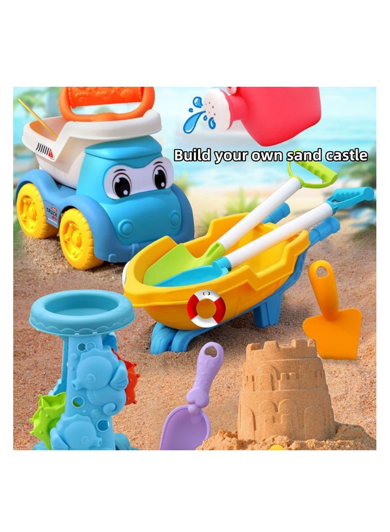 NOVOLAN 30pcs Kids Beach Sand Toys Set, Complete Play Kit with Shovels, Buckets, Sand Timers, Beach Carts, Fun & Versatile Tools for Building Sandcastles and Water Play, Colorful & Attractive Design - Image 2