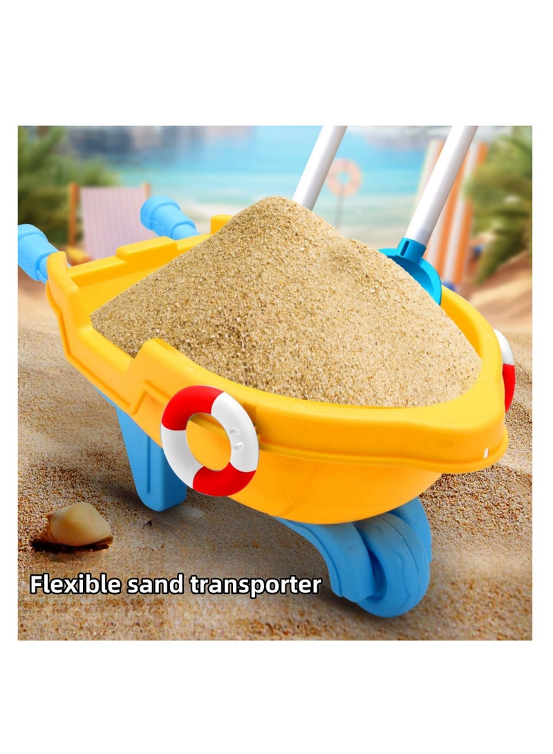 NOVOLAN 30pcs Kids Beach Sand Toys Set, Complete Play Kit with Shovels, Buckets, Sand Timers, Beach Carts, Fun & Versatile Tools for Building Sandcastles and Water Play, Colorful & Attractive Design - Image 5