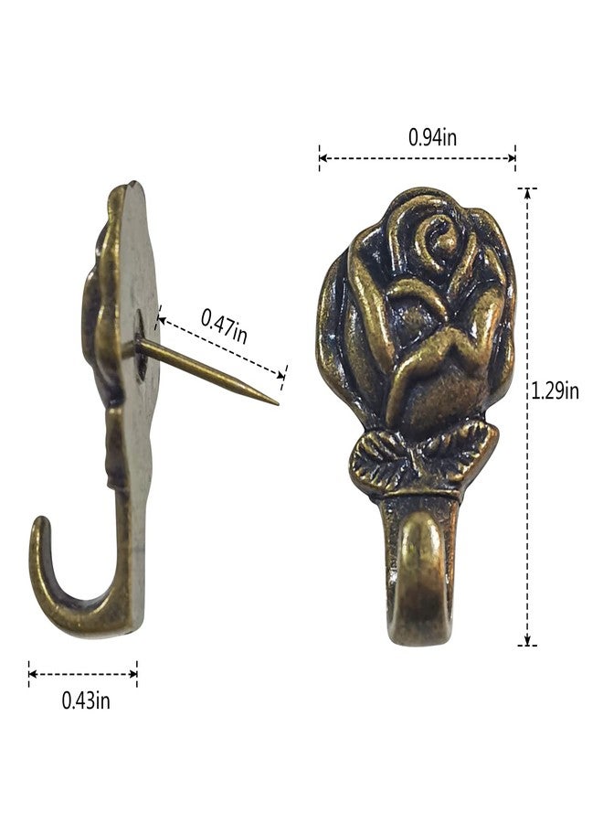 Rddconkit Push Pin Hangers，20 Pcs Zinc Alloy Pin Hooks Picture Hanging Nails for Home Office Fabric Wall Wooden - Image 2