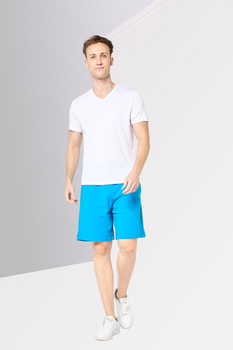 Replay Men Brand Logo Basic Shorts, Blue - Image 2