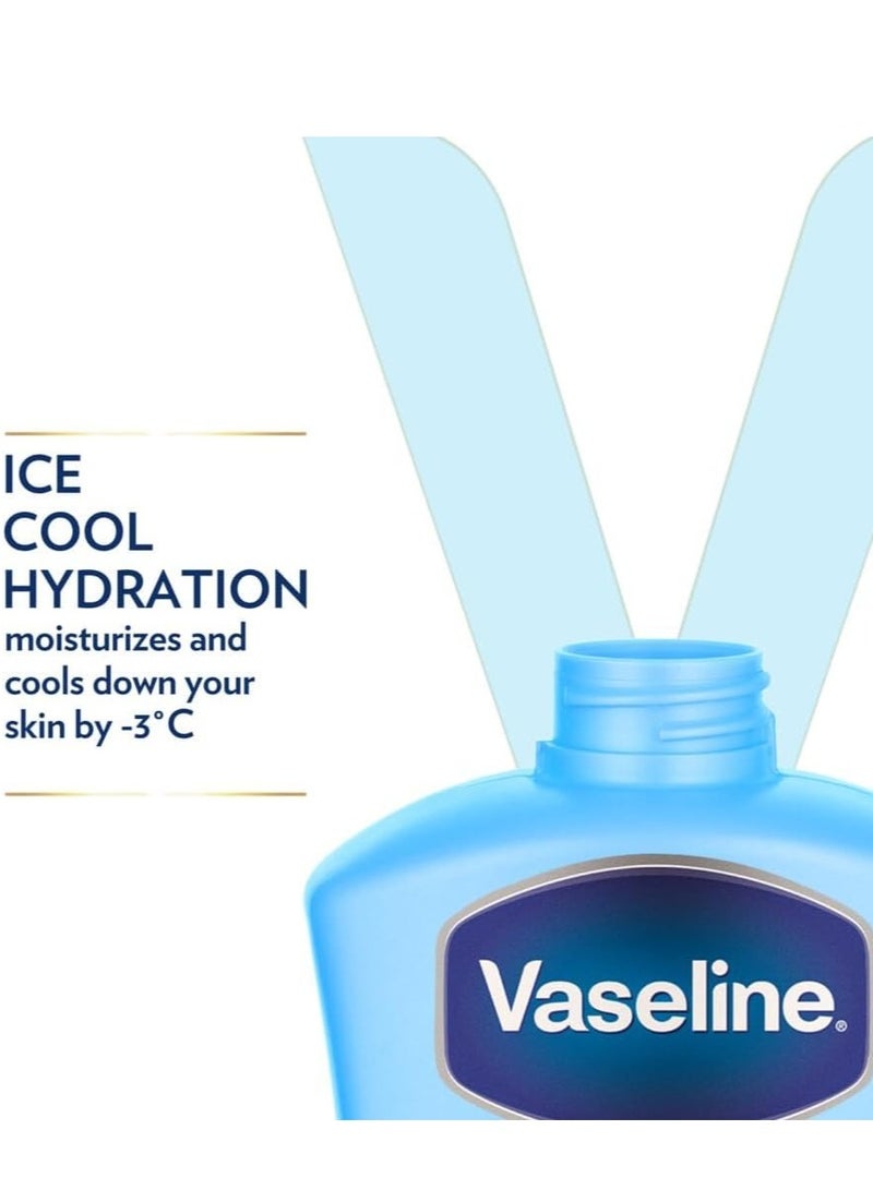 Vaseline Intensive Care Body Lotion, With Hyaluronic Acid, Vitamin E & C, Ice Cool Hydration, hydrates and cools your skin down by -3 °C, 200ml - Image 2