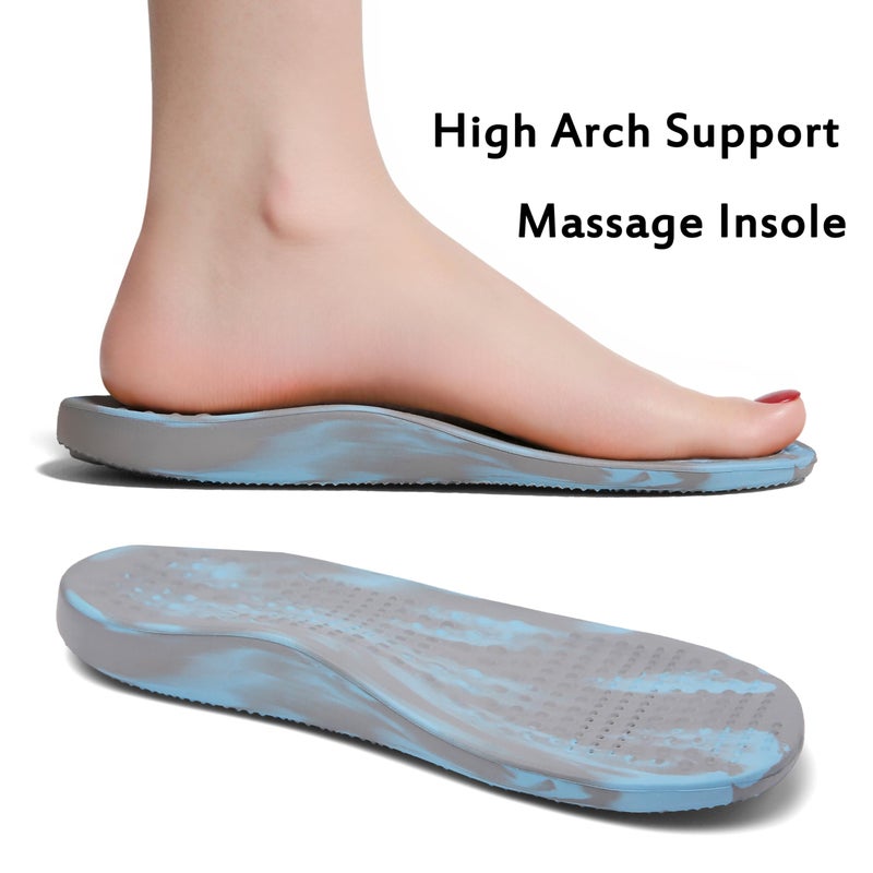 INMINPIN Women and Men Orthopedic Clogs Arch Support Garden Shoes Sandals Slippers with Plantar Fasciitis Feet Insoles,Grey/Camo,12.5-13.5 Women/11-11.5 Men - Image 4