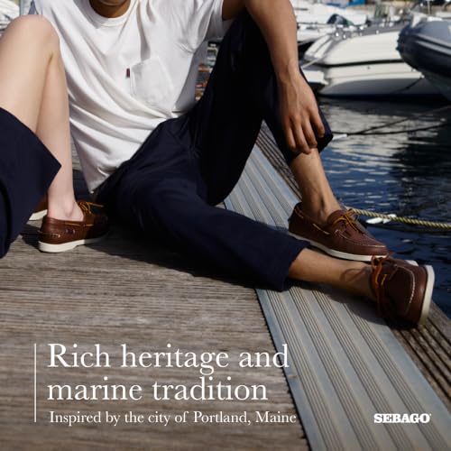 Sebago Portland Boat Shoes - Full-Grain Leather Moccasins, Handsewn with Leather Sock Lining and Non-Marking, Slip-Resistant Sipped Rubber Outsoles, Brown - 9 Regular - Image 5