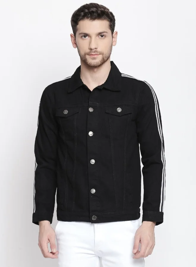 HIGH STAR  Men Black Solid Denim Jacket for Men | Best Price UAE