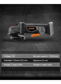 KSEIBI 20V Cordless Angle Grinder, 115mm, w/4.0A Battery 401C & Fast Charger and Adjustable Auxiliary Handle, 10.000RPM, Cordless Electric Grinder Power for Cutting, Polishing, Grinding, Rust Removal.  - Image 5
