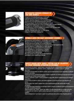 KSEIBI 20V Cordless Angle Grinder, 115mm, w/4.0A Battery 401C & Fast Charger and Adjustable Auxiliary Handle, 10.000RPM, Cordless Electric Grinder Power for Cutting, Polishing, Grinding, Rust Removal.  - Image 4