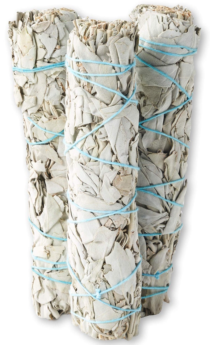 6 3 PACK WHITE SAGE SMUDGE STICKS 6INCH LARGE WANDERLUST SMUDGING WAND INCENSE STICK FOR CLEANSING PURIFYING HEALING MEDITATION YOGA BLESSING NEW HOME 3 PACK
