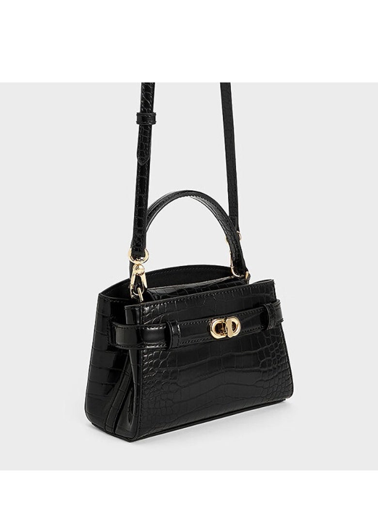 Charles & Keith Charles & Keith Crocodile Tote Crossbody Bag  - Image 4