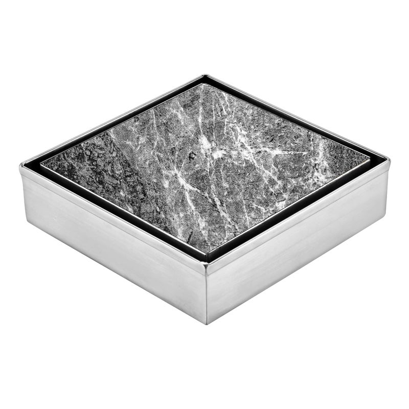 LIPKA 6 x 6 Inches Square Tile Insert Floor Drain | 304 Grade Stainless Steel/Invisible Shower Drain Channel | Waste Water Floor Drain for Bathroom & Showers Areas/Drain Jali with Anti Cockroach Trap - Image 5