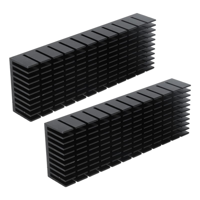 Aluminum Heat Sink Cooling Fins Kit 120x40x20mm No Backing Glue for Electronics - Image 2