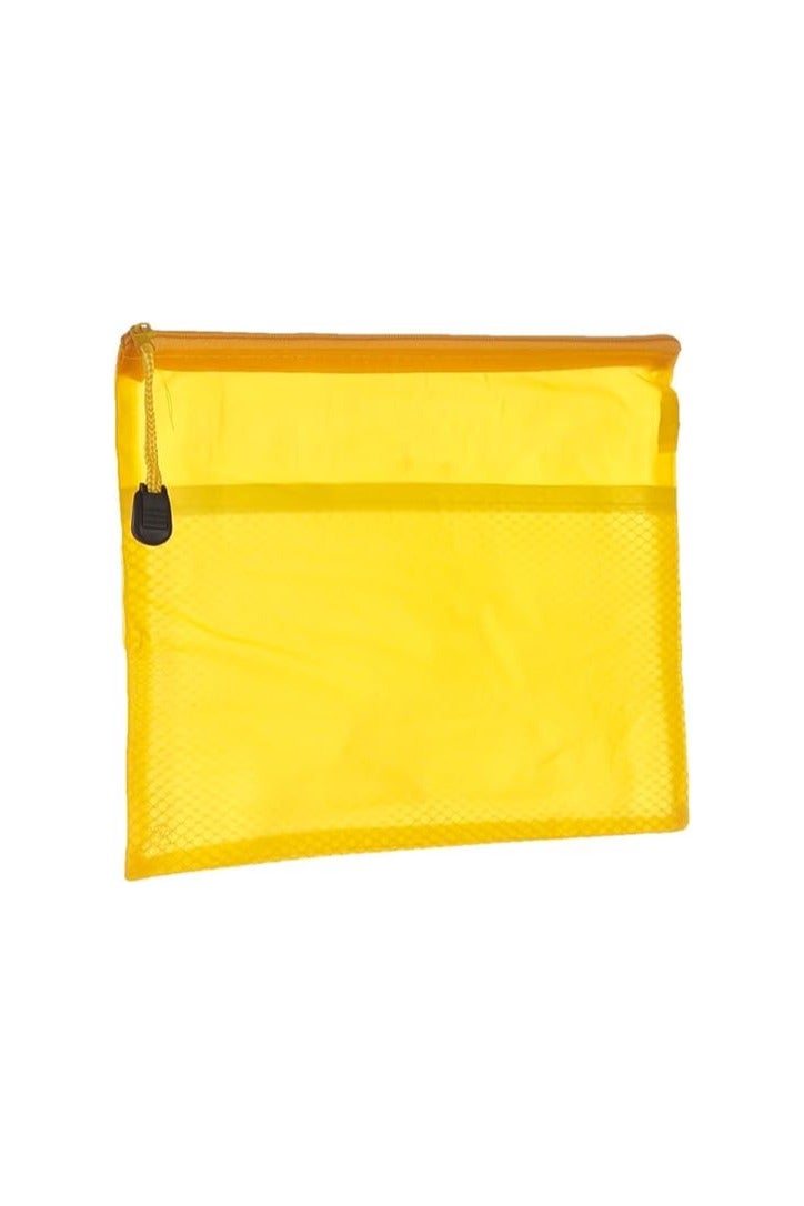 Mesh Zipper Pouch – Waterproof – Yellow - Image 2