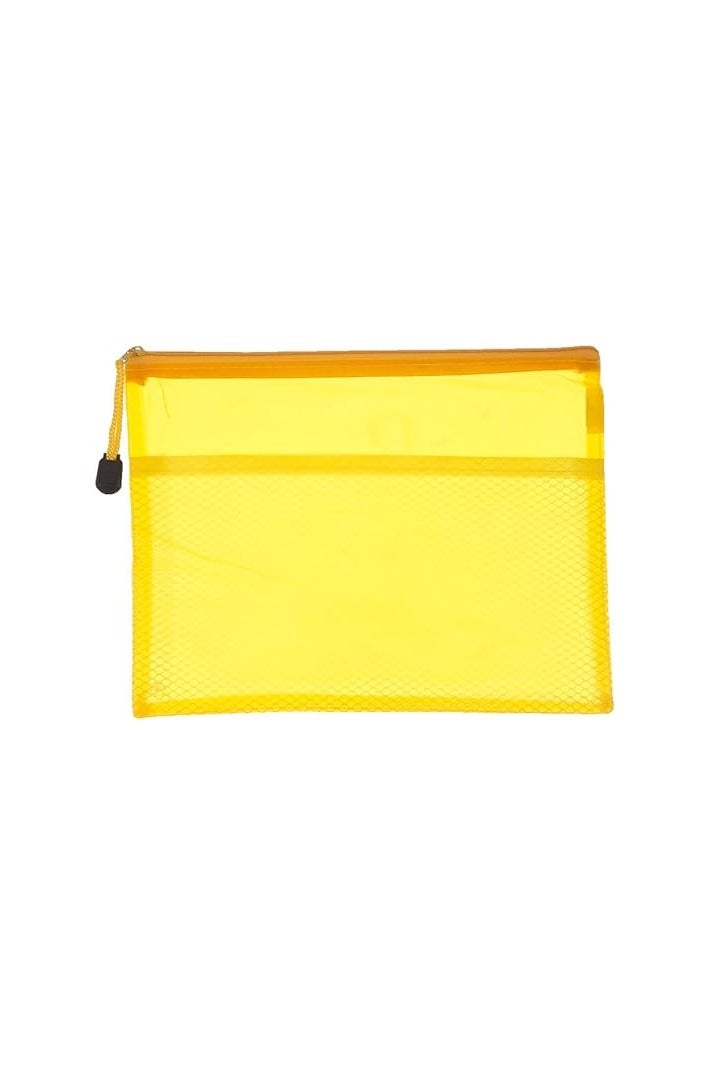 Mesh Zipper Pouch – Waterproof – Yellow - Image 3