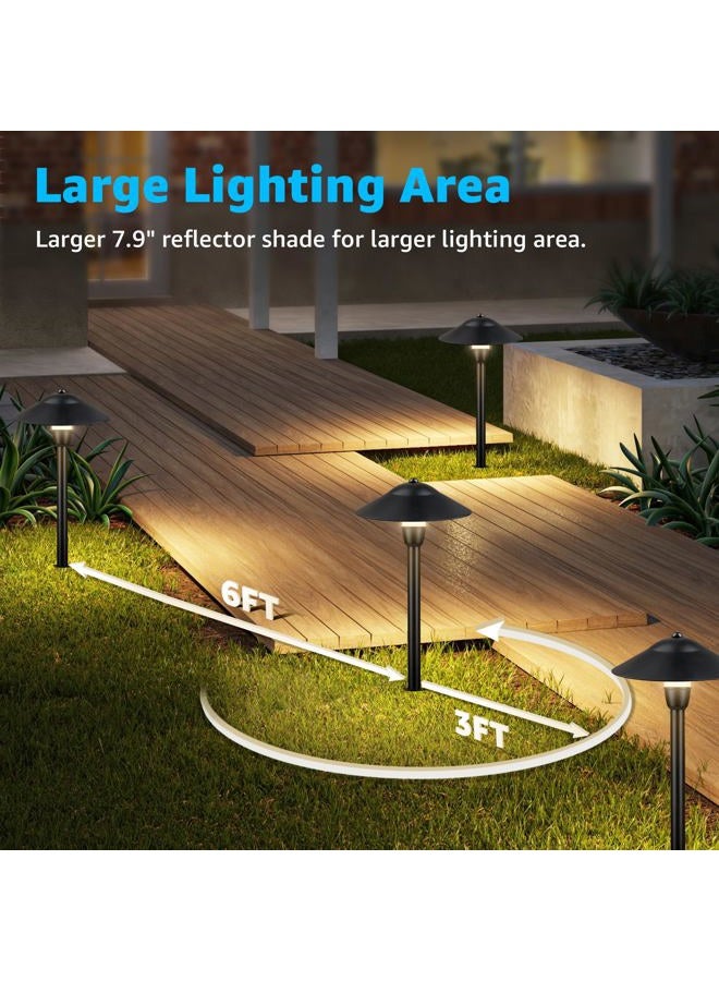 SUNVIE LED Low Voltage Landscape Lighting 12V Landscape Lighting Kit with Connectors, Low Voltage Pathway Lights with Spotlights Aluminum Pathway Lights Wired Waterproof for Patio Yard Garden, 12 Pack - Image 4