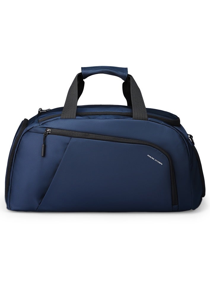 Mark Ryden MR-5226 Blue Travel Duffel Bag for Men – 30L Gym Bag with Shoe Compartment, Removable Strap, Water-Resistant Oxford Fabric - Image 1