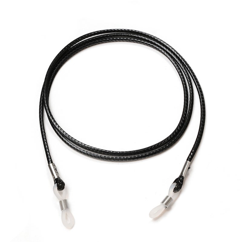 Korean Fashion Wax Cord Glasses Lanyard Simple Anti-slip Sunglass Chain Black