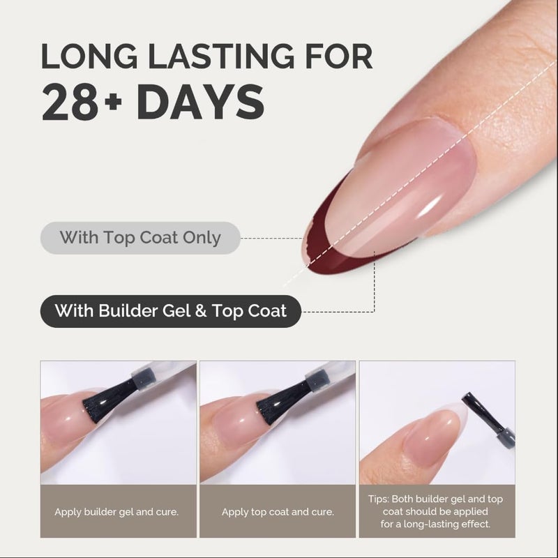 Jsiallye 6 Packs 180pcs French Tip Press on Nails Short Almond - French Soft Tip Nails Gel Pre-shaped No File Need,Soak Off Acrylic Fake Nails Extensions for Women Nail Art DIY 15 Sizes - Image 5