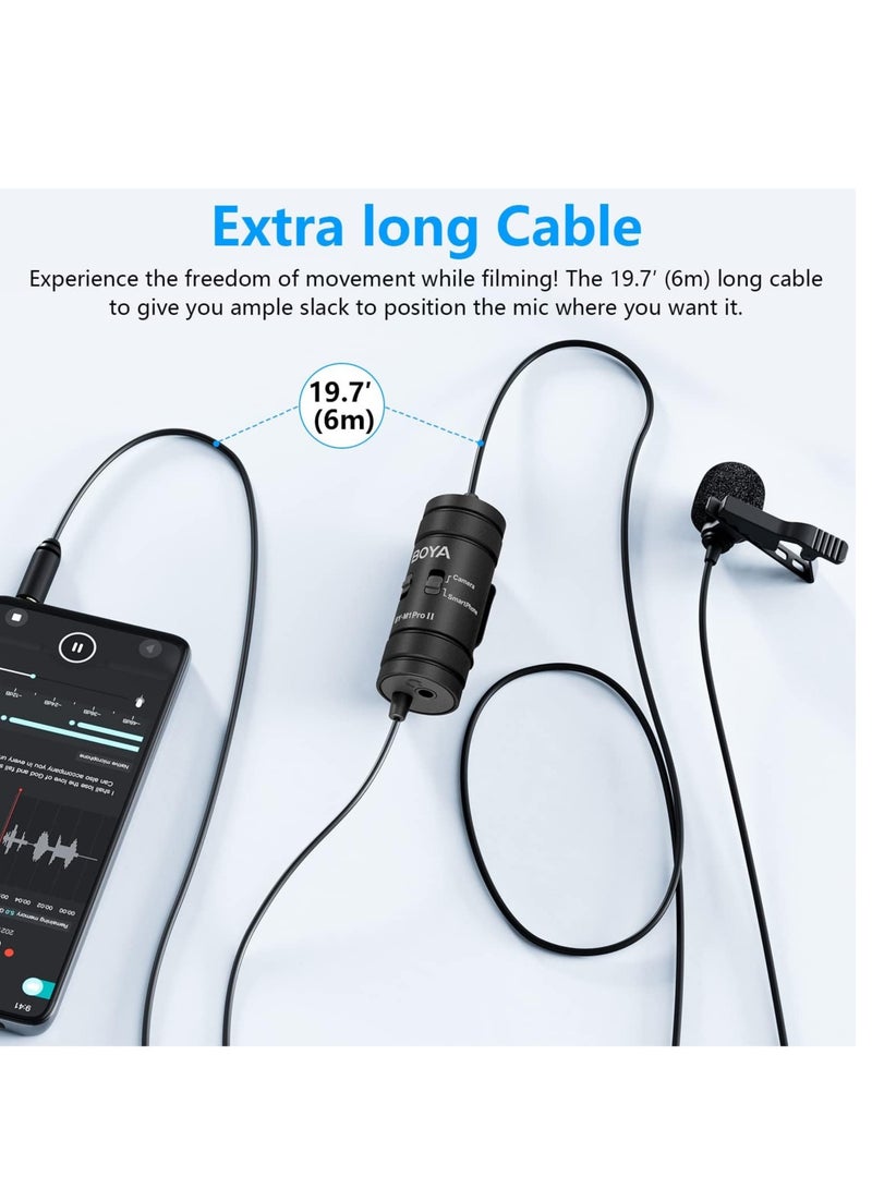 BOYA BOYA by-M1 Pro II Lavalier Microphone Noise Cancelling Omnidirectional Mic with Monitoring Port for YouTube Tiktok Interview Broadcast Content Creation - Image 5