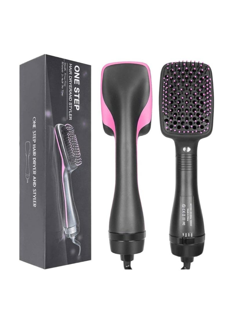 2-in-1 Ionic Hair Straightening Brush - Ceramic Electric Comb - Anti-Scald Hot Hair Brush - Hot Air Hair Straightening Brush - Women - Temperature Lock Function - Image 1