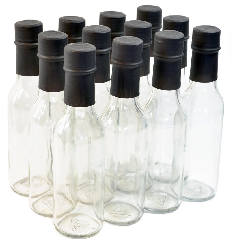 nicebottles Clear Glass Woozy Bottles with Shrink Capsules  5 Oz  Case of 12 - Image 1