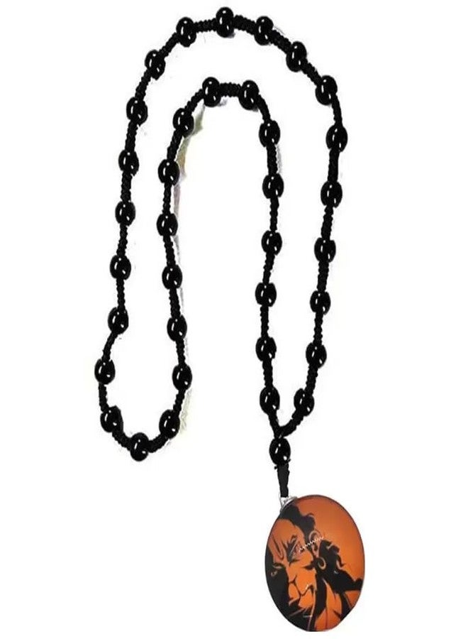 Ervio Lord Hanuman Pendant for Men & Boys | Black Beads Chain with Bajrang Bali Locket | Spiritual Necklace for Good Health, Wealth & Protection - Image 5