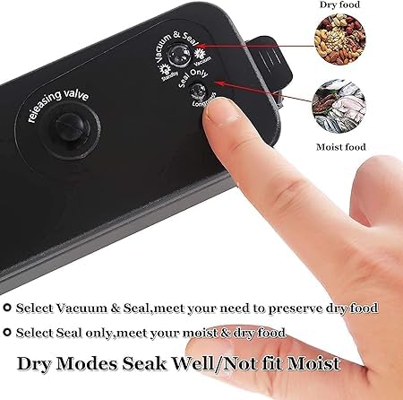 RIGJAK Vacuum Sealer Machine Automatic Fresh FoodSealer Vacuum Packing Machine For Fruits Meat Preservation With Dry Moist Sealing Modes Keeps Food Fresh for Longer Reduces Waste Pack of 1 - Image 3