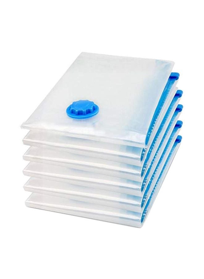 Reusable Vacuum Storage Bags White/Blue 10.6 x 8.8 x 2.5inch - Image 1