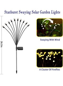 2 Pack Solar Garden Lights for Outdoor, Upgraded 10 LED Firefly Solar Swaying Lights, Sway by Wind, Waterproof Outdoor Lights Solar Powered for Yard Patio Pathway Decoration (Warm White) - pzsku/Z7037A18714E3A9B3D2D8Z/45/_/1736922837/8b86defe-1cd1-4eef-b7a5-a47f4db47ea8