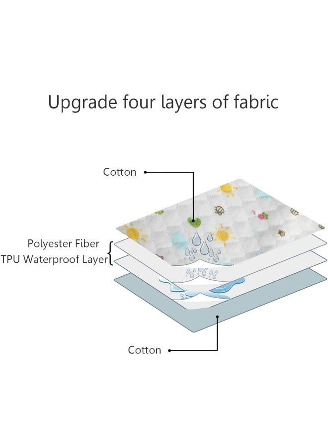 MBJERRY Baby Kid Mattress Waterproof Changing Pad Diapering Sheet Protector Menstrual Pads Pack of 3 (M (27.5 x 19.7 Inch)) - Image 2