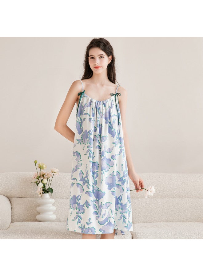 Fenton summer Thin & Cool Fashionable Homewear Sleep Dress For Women - Image 4