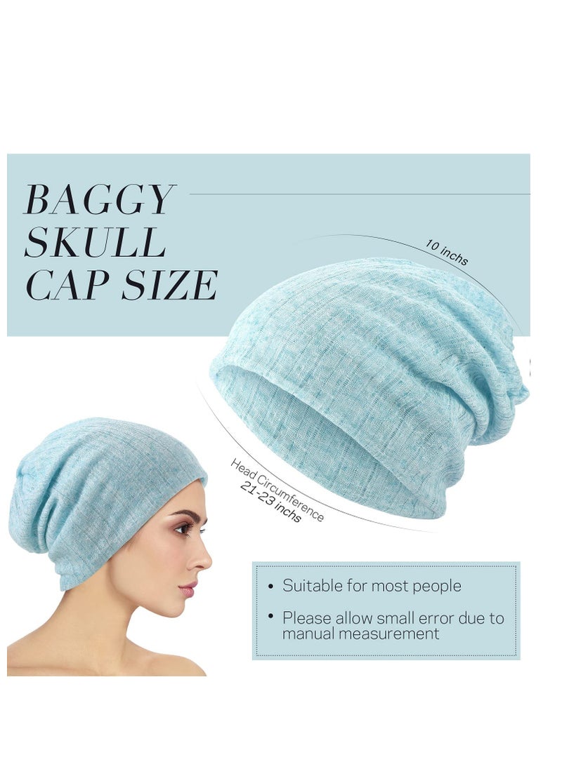SYOSI TERRIFI 5 Pieces Women's Slouchy Beanie Hat Baggy Skull Sleep Cap Turban Headwear  - Image 2