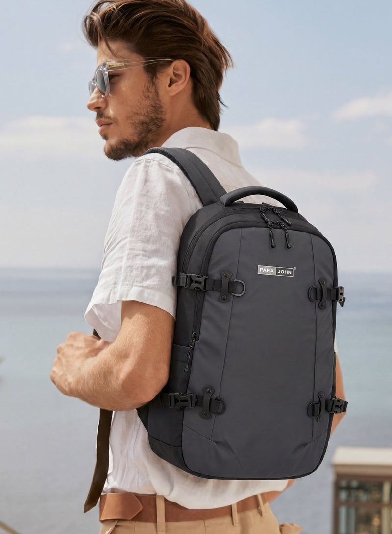 Parajohn Trekcore PJBP6759 19 Inch Polyester Backpack Bag With Trolley Sleeve & Back Pocket, 31x12x48 cm - Image 4