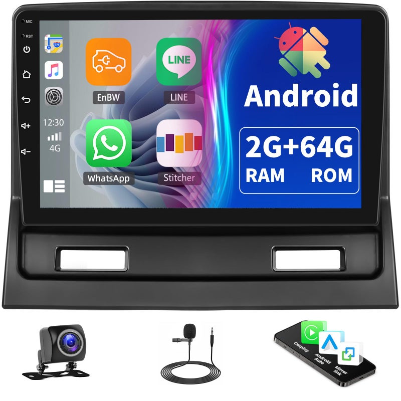 AMprime 264G Android 15 Car Stereo for Mitsubishi Galant 20042012 with Wireless CarplayAndroid Auto9 Inch Touch Screen Car Radio with Mirror Link Bluetooth FMRDS Radio WiFi GPS EQ SWC - Image 2